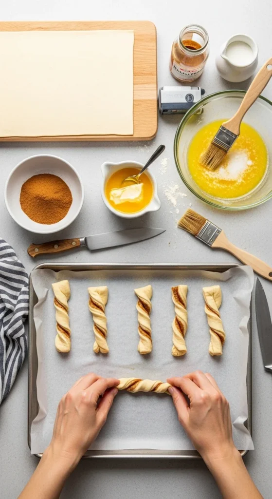 Puff Pastry Cinnamon Twists Recipe cooking