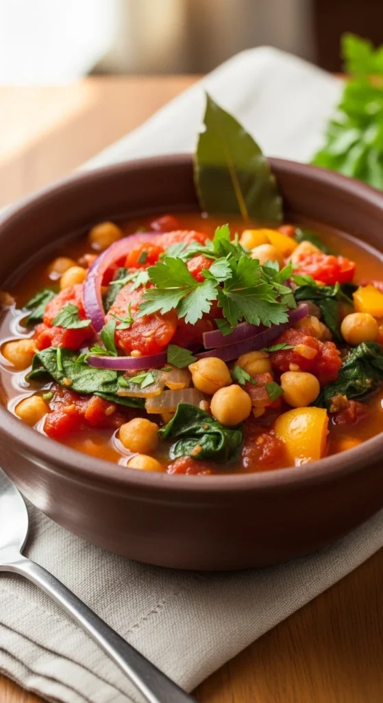 Slow Cooker Mediterranean Chickpea Stew