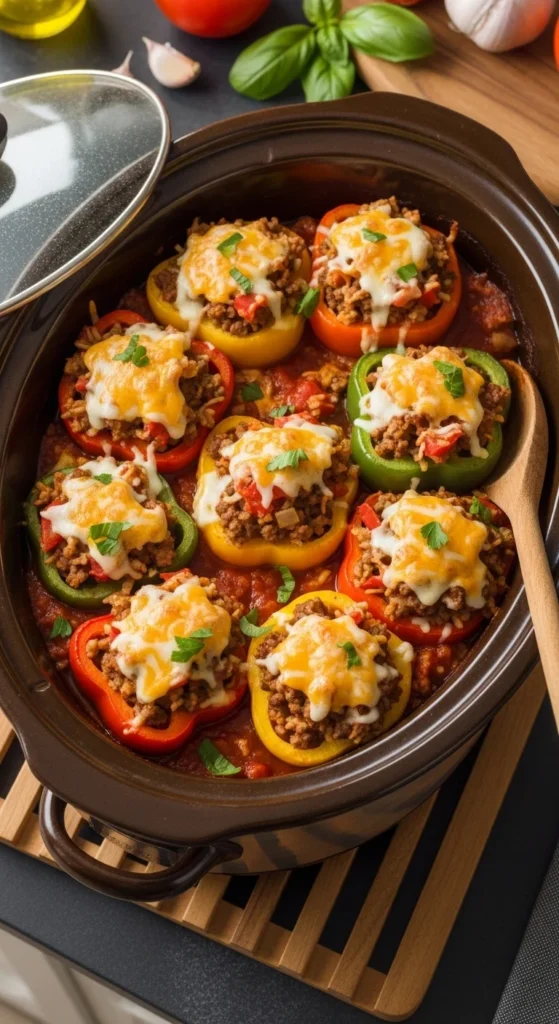 Slow Cooker Stuffed Bell Pepper Casserole