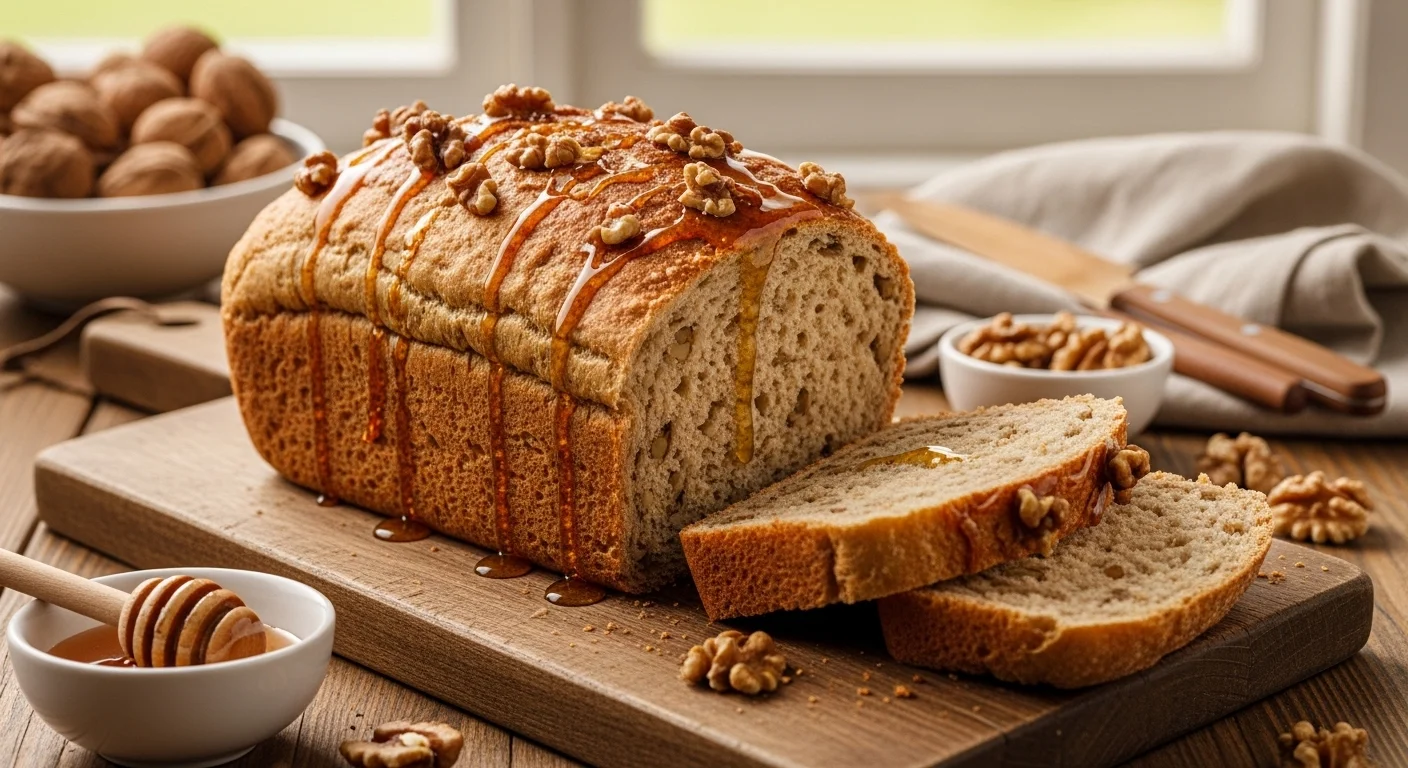 Spelt Flour Honey Walnut Bread Recipe
