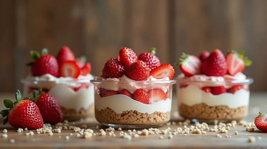 Strawberry Cream Cheesecake Cups Recipe