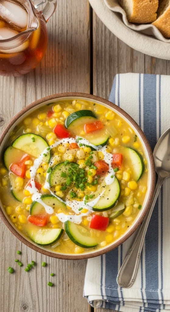 Summer Corn & Zucchini Chowder