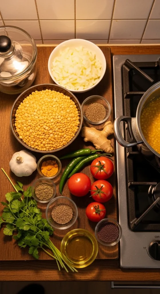 Yellow Split Pea Dal Recipe cooking
