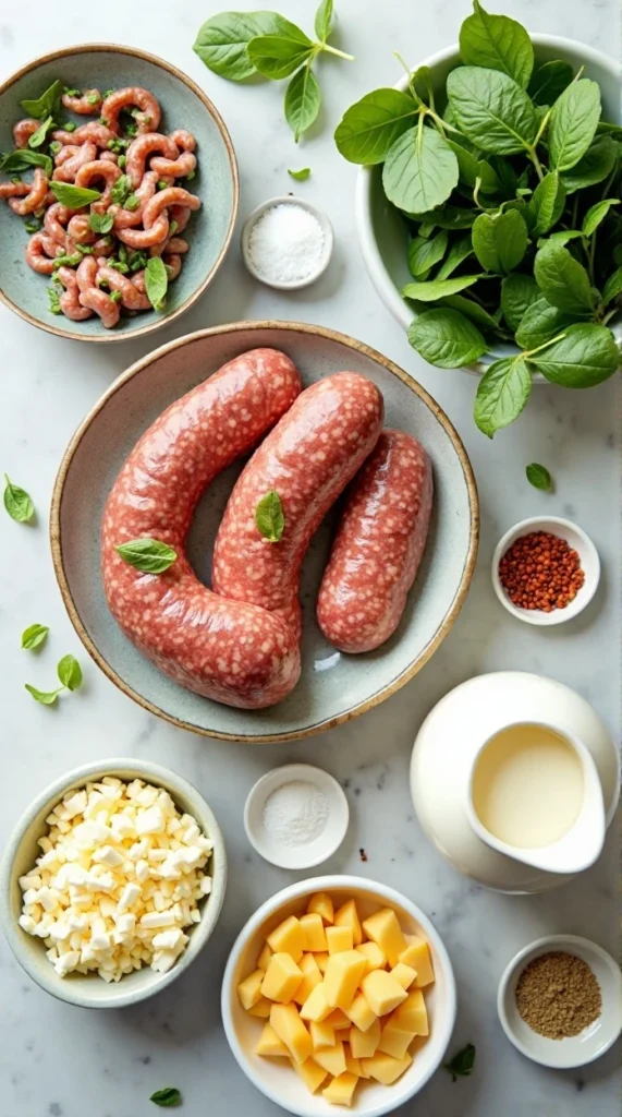 Keto Sausage Spinach Casserole ingredient